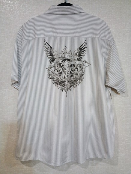 Nice Men's Nautica Jeans Co. Button Front Short Sleeved with Graphics - Picture 2 of 7